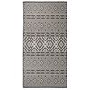 vidaXL Tapis &agrave; tissage plat d'ext&eacute;rieur 100x200 cm Rayures noires