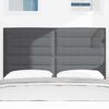 vidaXL T&ecirc;te de lit LED avec t&ecirc;te de lit Gris fonc&eacute; 144 cm Polyester