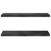 vidaXL &Eacute;tag&egrave;res murales 2 pcs 75x30x3 cm noir acier inoxydable