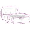 vidaXL Cadre de lit sans matelas Hvar noir et blanc 120x200 cm similicuir