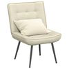 vidaXL Chaise de relaxation cr&egrave;me 64x74x84 cm velours