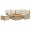 vidaXL Ensembles de meubles 5 pc Beige et cr&egrave;me Rotin PE
