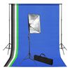 vidaXL Kit de studio photo avec toile de fond et bo&icirc;te &agrave; lumi&egrave;re