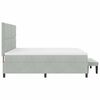 vidaXL Lit &agrave; ressorts avec matelas Gris clair 200 x 200 cm Velours