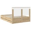 vidaXL Cadre de lit Ch&ecirc;ne Sonoma 140 x 200 cm Bois Ing&eacute;nierie