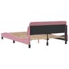 vidaXL Cadre de lit avec t&ecirc;te de lit Dover rose 120x200cm velours