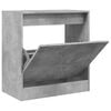 vidaXL Armoire &agrave; chaussures gris b&eacute;ton 60x34x63,5 cm bois d'ing&eacute;nierie