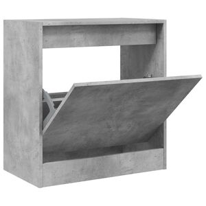 vidaXL Armoire &agrave; chaussures gris b&eacute;ton 60x34x63,5 cm bois d'ing&eacute;nierie