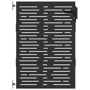 vidaXL Porte de Jardin 85 x 125 cm Noir Verrouillable