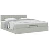 VidaXL Cadre de lit ottoman avec matelas gris clair 180x200 cm velours