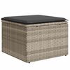 vidaXL Salon de jardin 8 pcs avec coussins gris clair r&eacute;sine tress&eacute;e