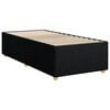 vidaXL Sommier &agrave; lattes de lit avec matelas noir 90x190 cm simple tissu