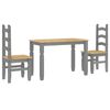 vidaXL Ensemble &agrave; manger PANAMA 3 pcs blanc bois de pin massif