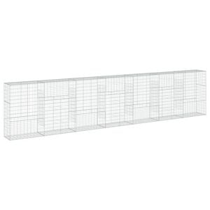 vidaXL Panier gabion avec couvercle 700x50x150 cm fer galvanis&eacute;