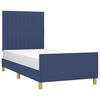 vidaXL Cadre de lit sans matelas bleu 100x200 cm tissu