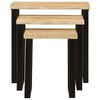vidaXL Tables gigognes 3 pcs avec bord vivant bois de manguier massif