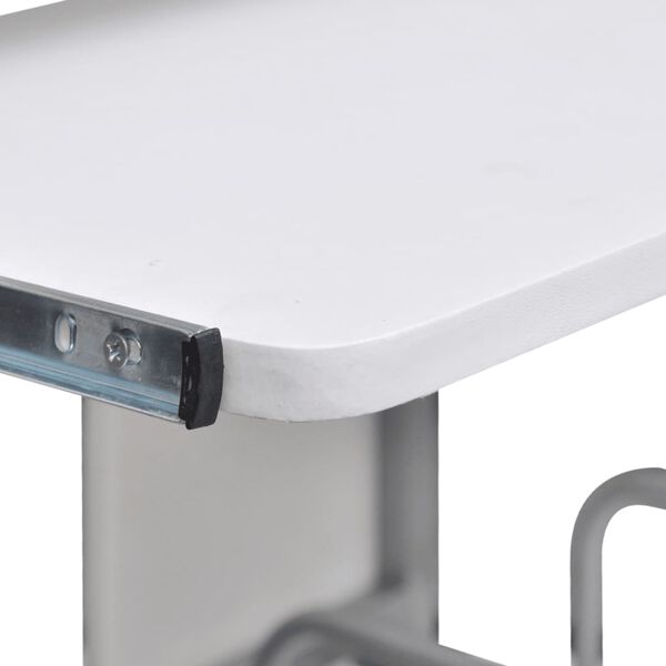 vidaXL Bureau d'ordinateur Blanc 110x52x88,5 cm Bois d&rsquo;ing&eacute;nierie