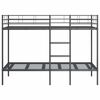 VidaXL Lit superposé sans matelas noir 100x190 cm acier
