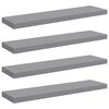 vidaXL &Eacute;tag&egrave;res murales flottantes 4 pcs gris 90x23,5x3,8 cm MDF