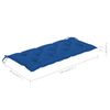 vidaXL Balancelle avec coussin bleu 120 cm Bois de teck solide