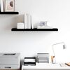 vidaXL &Eacute;tag&egrave;re murale flottante Noir brillant 80x23,5x3,8 cm MDF