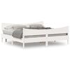 vidaXL Cadre de lit sans matelas blanc 200x200 cm bois massif de pin