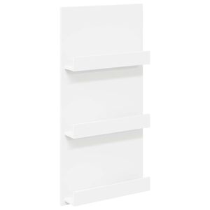 vidaXL &Eacute;tag&egrave;re &agrave; magazines Blanc 51 x 11 x 102 cm Bois d'ing&eacute;nierie
