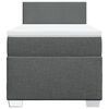 vidaXL Sommier &agrave; lattes de lit avec matelas Gris fonc&eacute; 90x200 cm Tissu