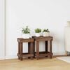 vidaXL Support de Plante 2 pcs Marron 70 x 11 x 27 cm Bois d'Acajou