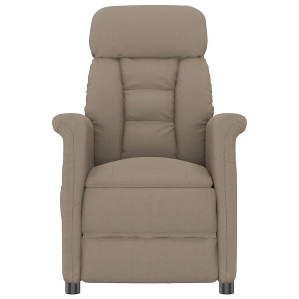 vidaXL Fauteuil inclinable Taupe Similicuir daim