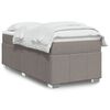 vidaXL Sommier &agrave; lattes de lit avec matelas Taupe 90x190 cm Tissu