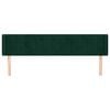vidaXL T&ecirc;te de lit avec oreilles Vert fonc&eacute; 203x16x78/88 cm Velours