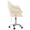 vidaXL Chaises pivotantes &agrave; manger lot de 2 Cr&egrave;me Tissu