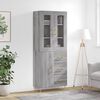 vidaXL Buffet haut Sonoma gris 69,5x34x180 cm Bois d'ingénierie