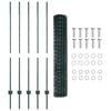 vidaXL Cl&ocirc;ture avec poteau Vert 1,4 x 10 m Acier et PVC