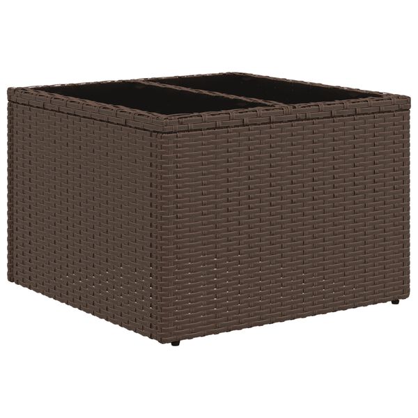 vidaXL Salon de jardin 8 pcs avec coussins marron r&eacute;sine tress&eacute;e