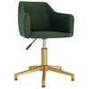 vidaXL Chaises pivotantes &agrave; manger lot de 6 Vert fonc&eacute; Velours