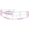 vidaXL Cadre de lit sans matelas bois massif de pin blanc 140x200 cm