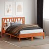 vidaXL T&ecirc;te de lit cire marron 135 cm bois massif de pin