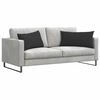 vidaXL Coussins de canap&eacute; 2 pcs Noir 80 x 40 cm tissu
