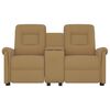 vidaXL Fauteuil de massage inclinable porte-gobelet 2 places taupe