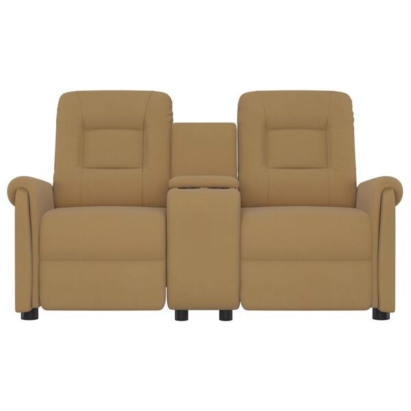vidaXL Fauteuil de massage inclinable porte-gobelet 2 places taupe