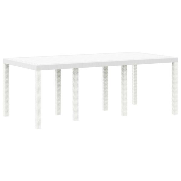 vidaXL Ensemble de salle à manger pour jardin 7 pcs Blanc Rattan Polt
