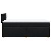 vidaXL Sommier &agrave; lattes de lit avec matelas noir 90x190 cm simple tissu