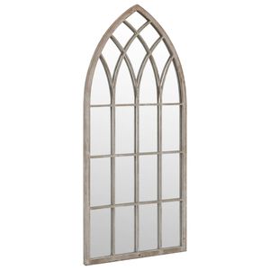 vidaXL Miroir de jardin Sable 100x45cm Fer pour utilisation ext&eacute;rieure