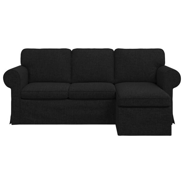 vidaXL Canap&eacute; Noir Dimensions globales: 195 x 138 x 80 cm (l x P x H)