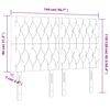 vidaXL T&ecirc;te de lit &agrave; LED Taupe 144x7x118/128 cm Tissu