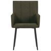 vidaXL Chaises &agrave; manger avec accoudoirs lot de 2 marron tissu