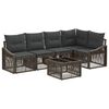 vidaXL Ensemble de canap&eacute; de jardin R&eacute;glable 6 pcs Gris polyrotin