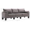 vidaXL Canap&eacute; Taupe 3 places tissu